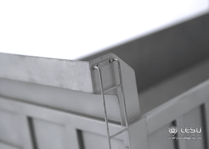 LESU 1/14 Tamiya Truck Model 8X8 Center Cylinder Dump Truck Bucket Stainless Steel Bucket LS-A0003