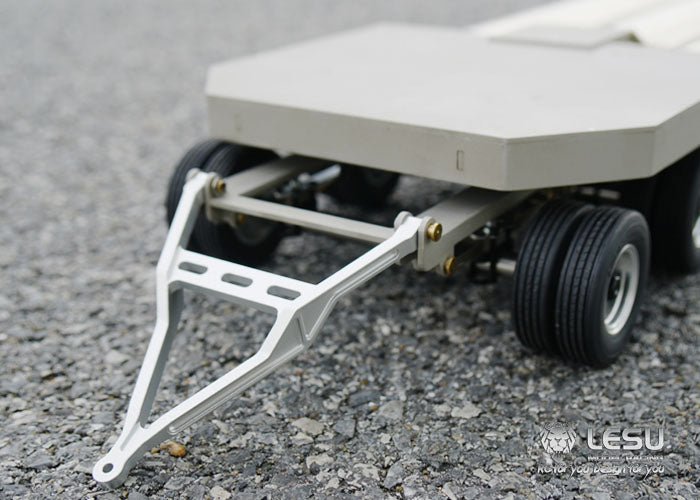 LESU 1/14 Tamiya tractor truck dump truck metal small wheel full trailer engineering trailer LS-A0001