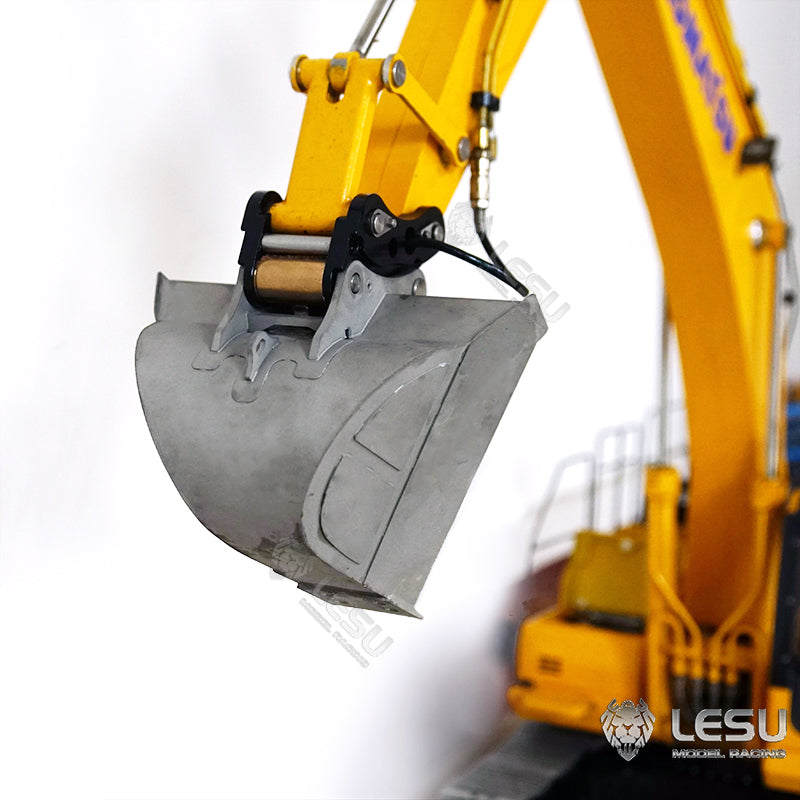 LESU 1/14 simulation hydraulic excavator PC360, wheel excavator, small short tail modified quick-detach metal trapezoidal bucket accessories