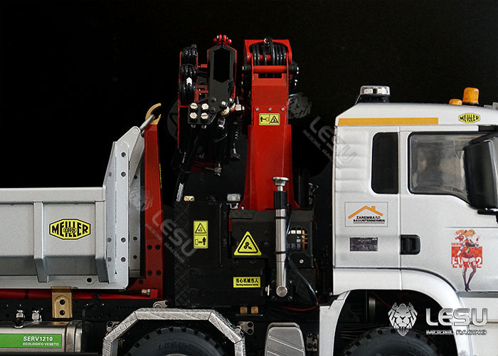 LESU 1/14 MAN Truck Roll-on/Roll-off Crane Full Unloading Remote Control Model RTR Metal Toy