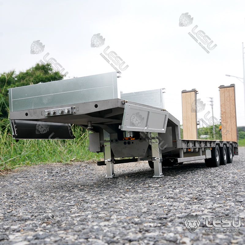 LESU 1/14 Tamiya hydraulic lift tailgate engineering trailer high load airbag suspension small wheel semi-trailer LS-A0020