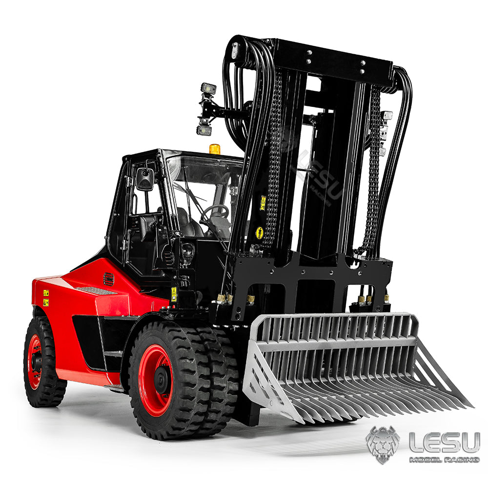 LESU 1/14 Simulation Heavy Forklift Model Toy Aoue-LD160S Forklift Attachment Collection