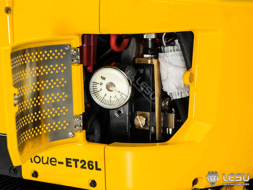 LESU 1/14 Aoue CX245 two-section boom short tail crawler excavator with front shovel 8-way valve