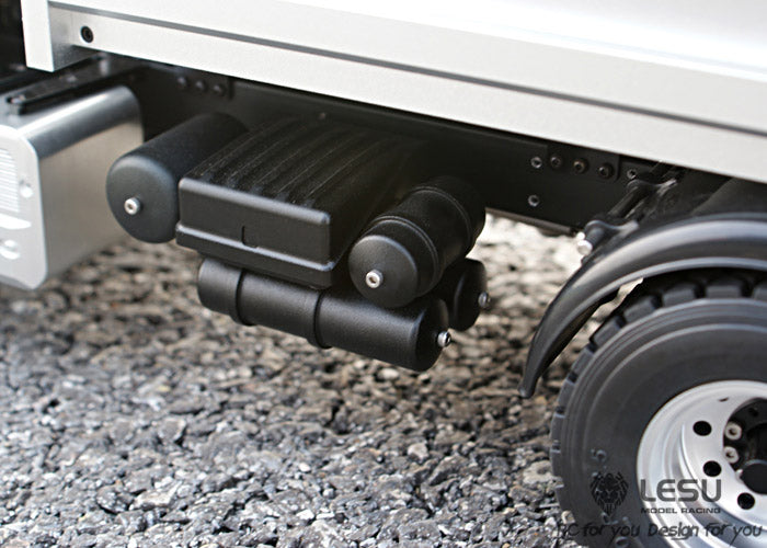 LESU1/14 Hino simulation truck 6X6 three-axle drive hydraulic dump truck differential lock axle remote control model