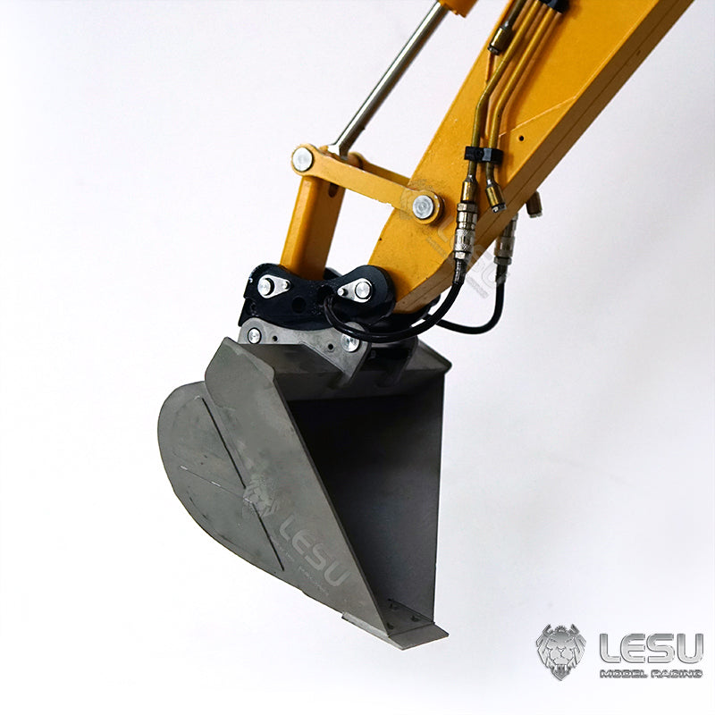 LESU 1/14 simulation hydraulic excavator PC360, wheel excavator, small short tail modified quick-detach metal trapezoidal bucket accessories