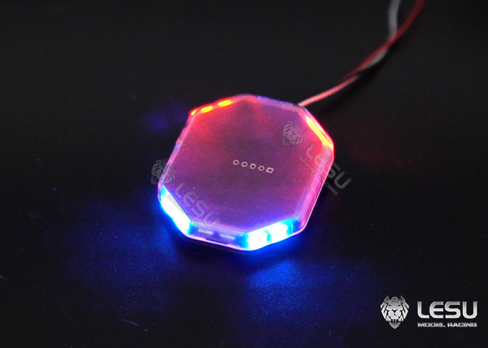 LED red blue yellow variable mode fire truck engineering warning dome light parts LESU 1/14 truck toy Tamiya tractor truck