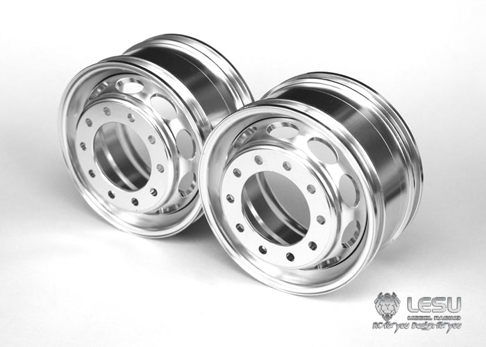 Tamiya 1/14 tractor aluminum alloy front wheel hub W-2016 wide tire 10 holes mud dump truck model LESU