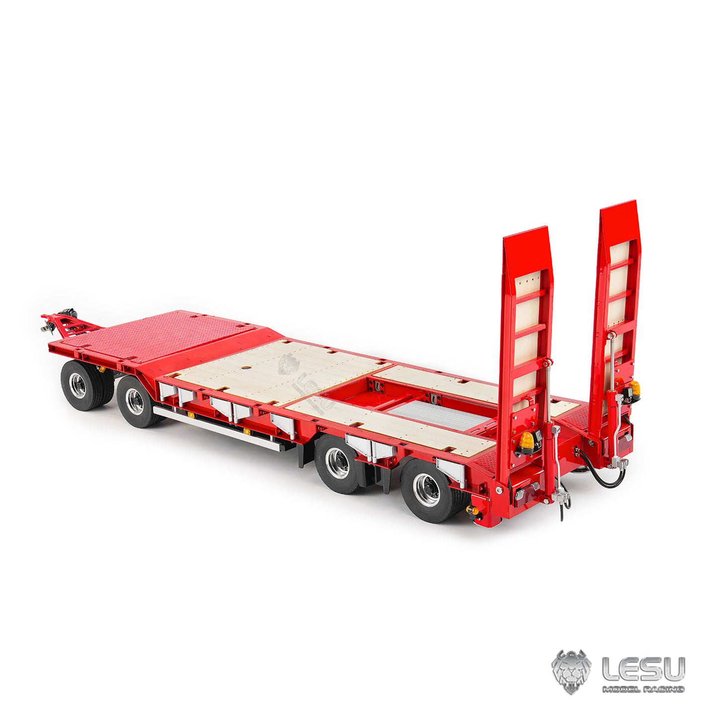 LESU 1/14 Hydraulic Engineering Trailer Small Wheel Trailer LS-A0049 Suitable for Tamiya Dump Truck Heavy Duty Tractor