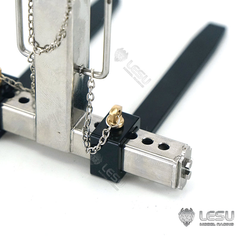 LESU 1/14 simulation remote control model toy truck crane manual balance metal plate fork attachment