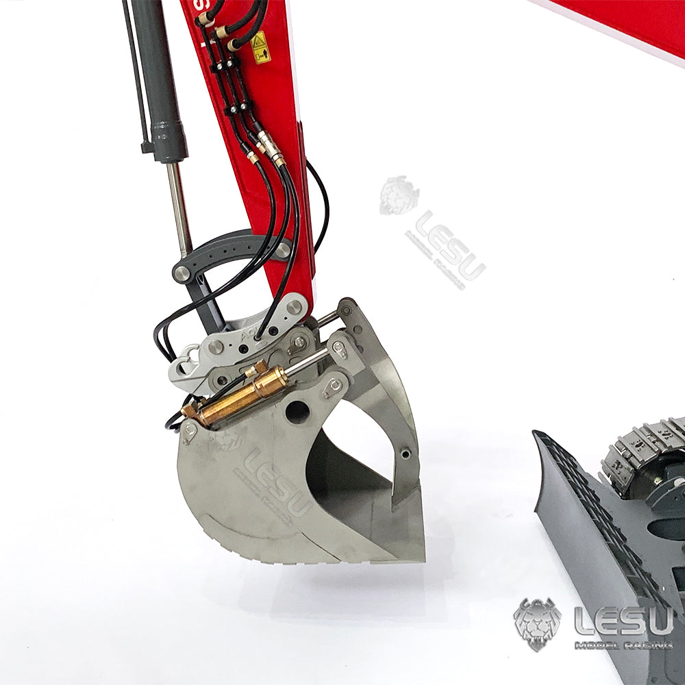 LESU 1/14 Engineering Machinery Model Excavator ET35 Modified Quick Change Hydraulic Grab Bucket Attachment