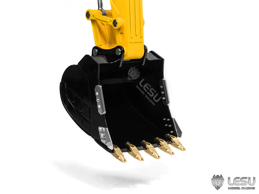 LESU 1/14 Aoue CX245 two-section boom short tail crawler excavator with front shovel 8-way valve