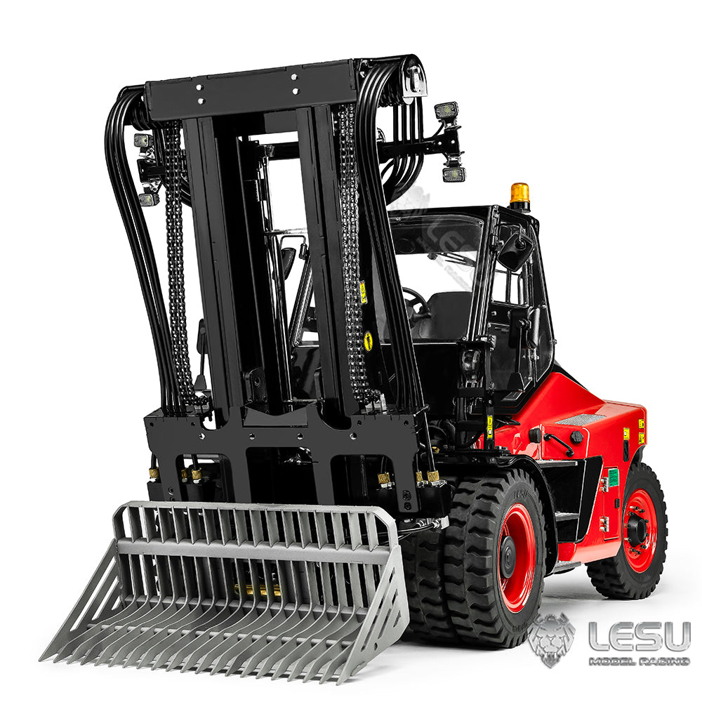 LESU 1/14 Simulation Heavy Forklift Model Toy Aoue-LD160S Forklift Attachment Collection