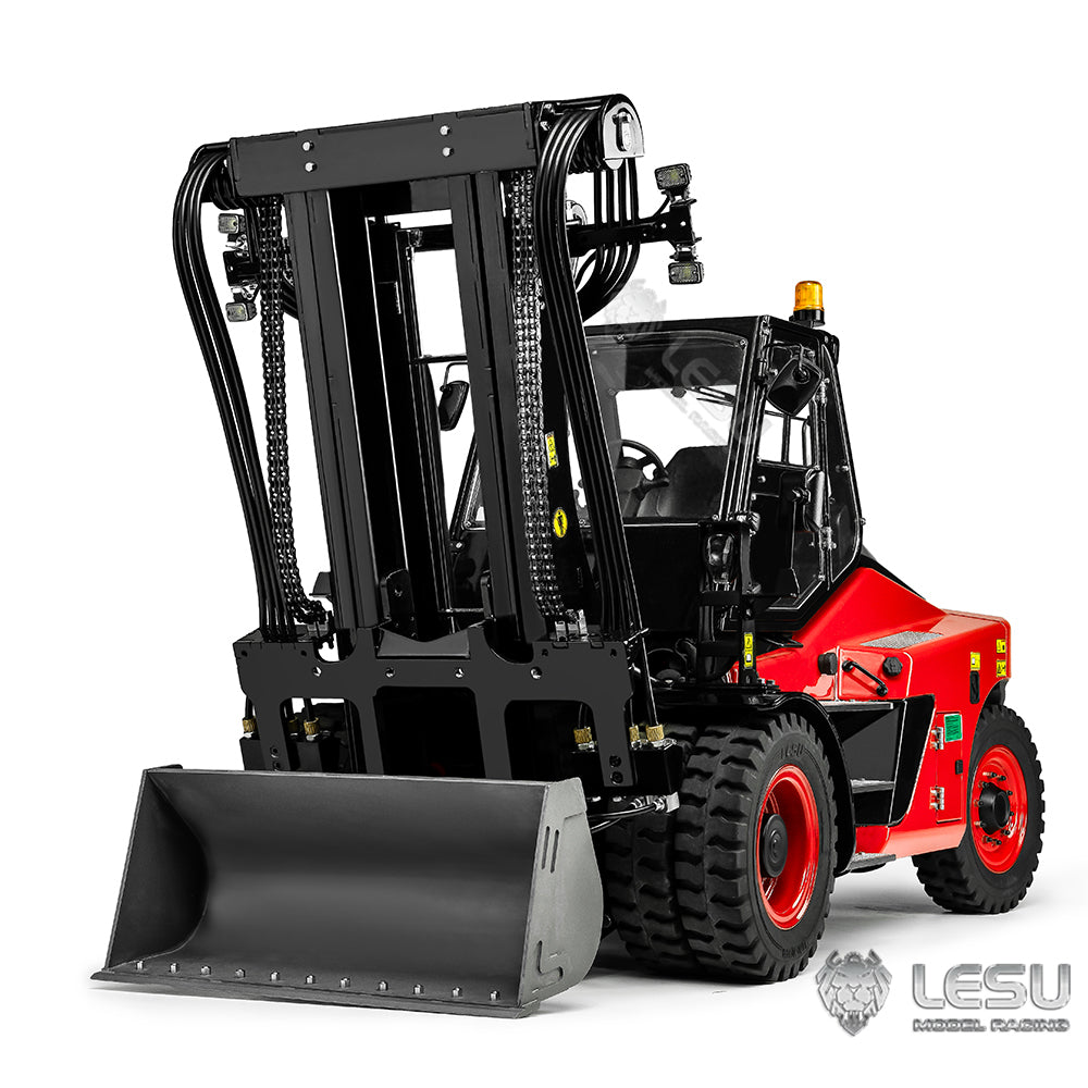 LESU 1/14 Simulation Heavy Forklift Model Toy Aoue-LD160S Forklift Attachment Collection