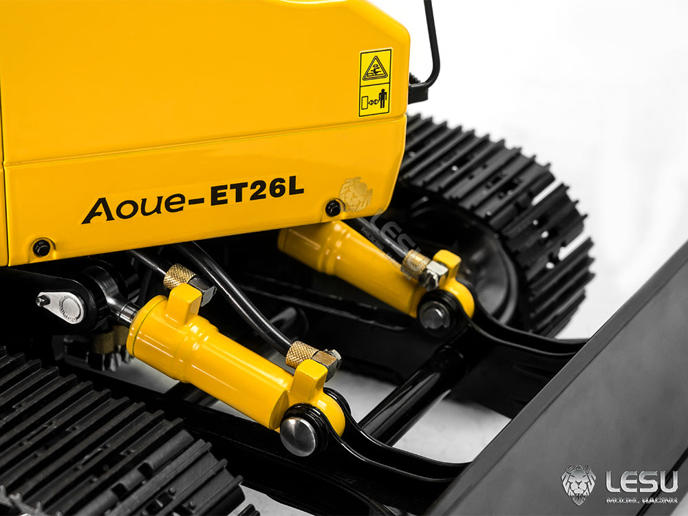 LESU 1/14 Aoue CX245 two-section boom short tail crawler excavator with front shovel 8-way valve