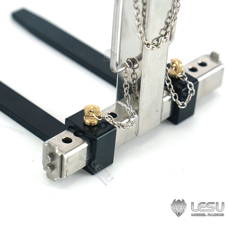 LESU 1/14 simulation remote control model toy truck crane manual balance metal plate fork attachment