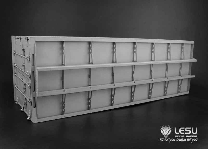 LESU 1/14 Truck Model Long 6X4 Flatbed Truck Modified Stainless Steel Container LS-A0015