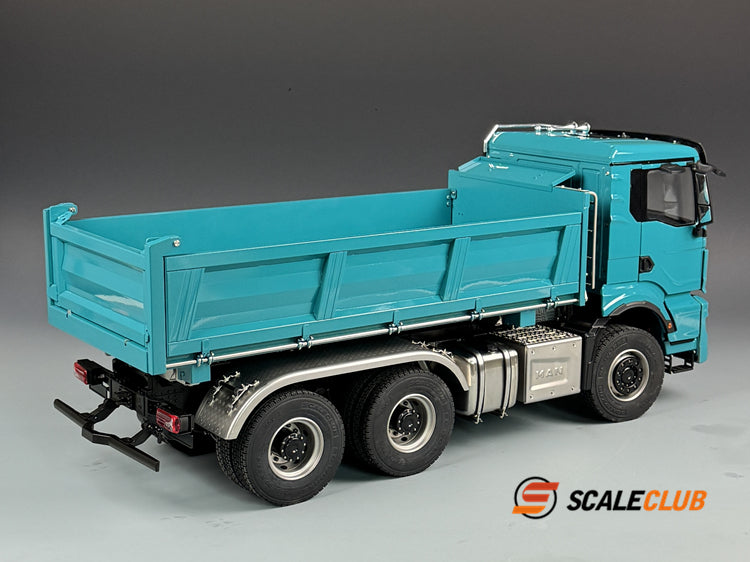 SCALECLUB 1/14 MAN TGS Mud Head Three-way Hydraulic Dump Full Metal Remote Control Truck Model