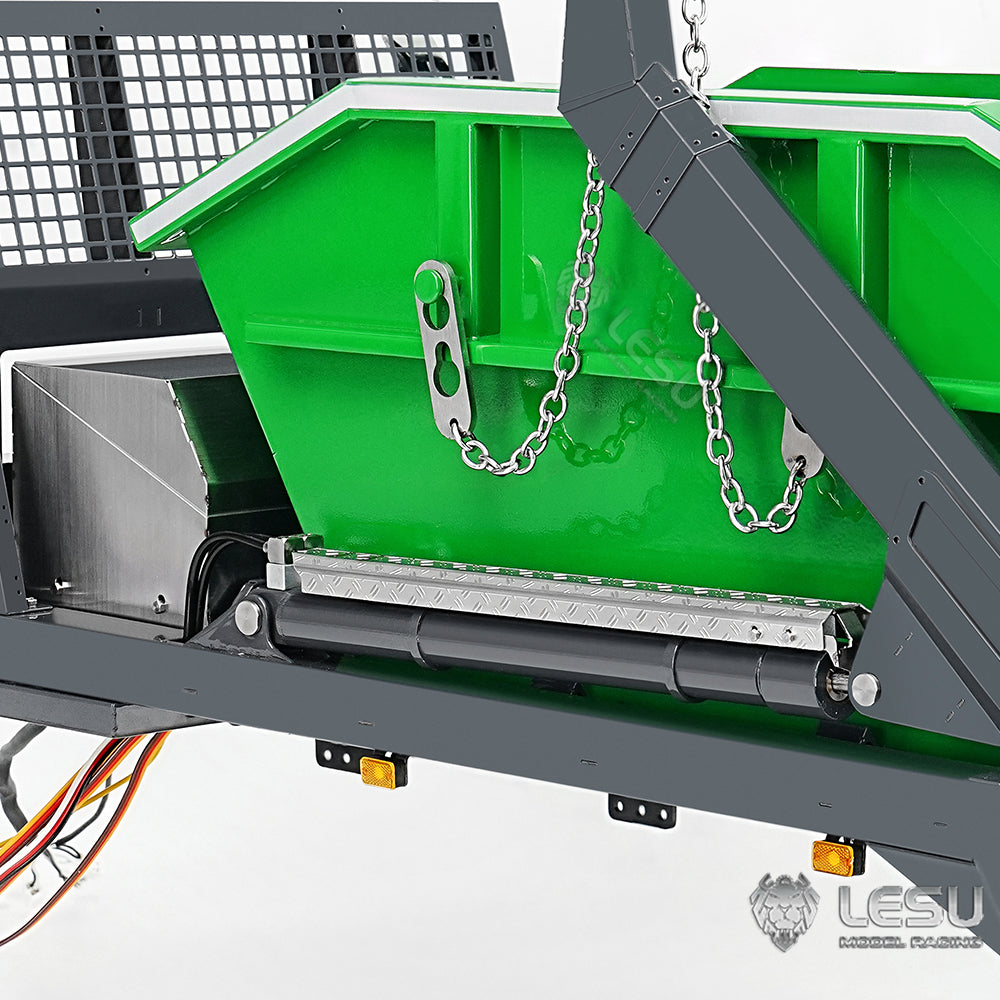 LESU 1/14 Truck 4*4 Hydraulic 4 Valve Rocker Tipper Loader High-end Neat Integrated Welded Copper Pipe