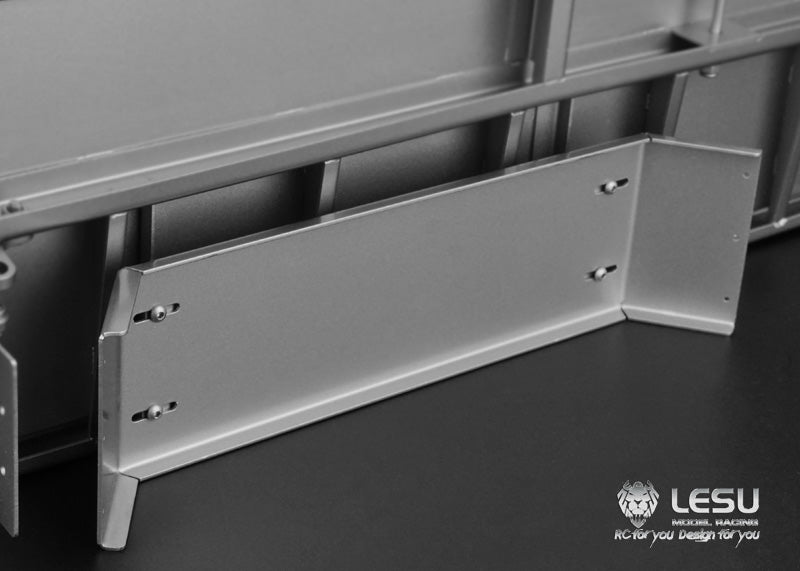 LESU 1/14 Tamiya hydraulic dump truck bucket Chinese style compartment stainless steel square bucket LS-20130011-D