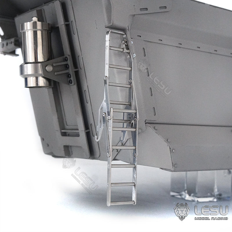 LESU 1/14 Tamiya truck remote control model toy hydraulic front cylinder 8*8 dump truck modified metal container