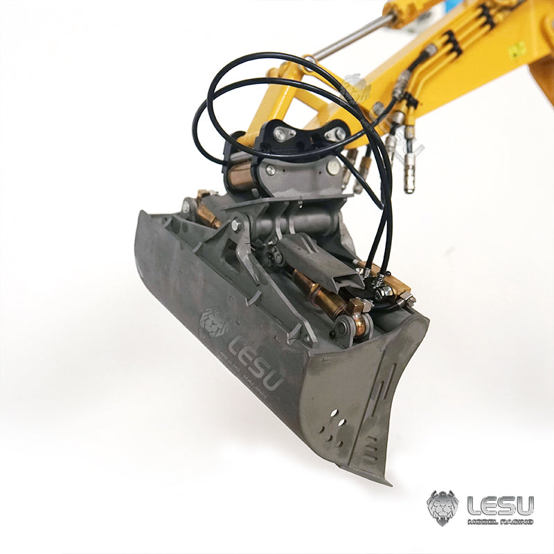 LESU 1/14 simulation hydraulic excavator PC360, wheel excavator, small short tail modified quick-detach metal hydraulic tilt bucket attachment
