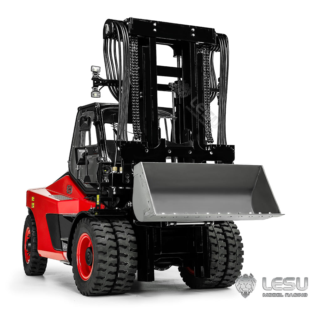 LESU 1/14 Simulation Heavy Forklift Model Toy Aoue-LD160S Forklift Attachment Collection