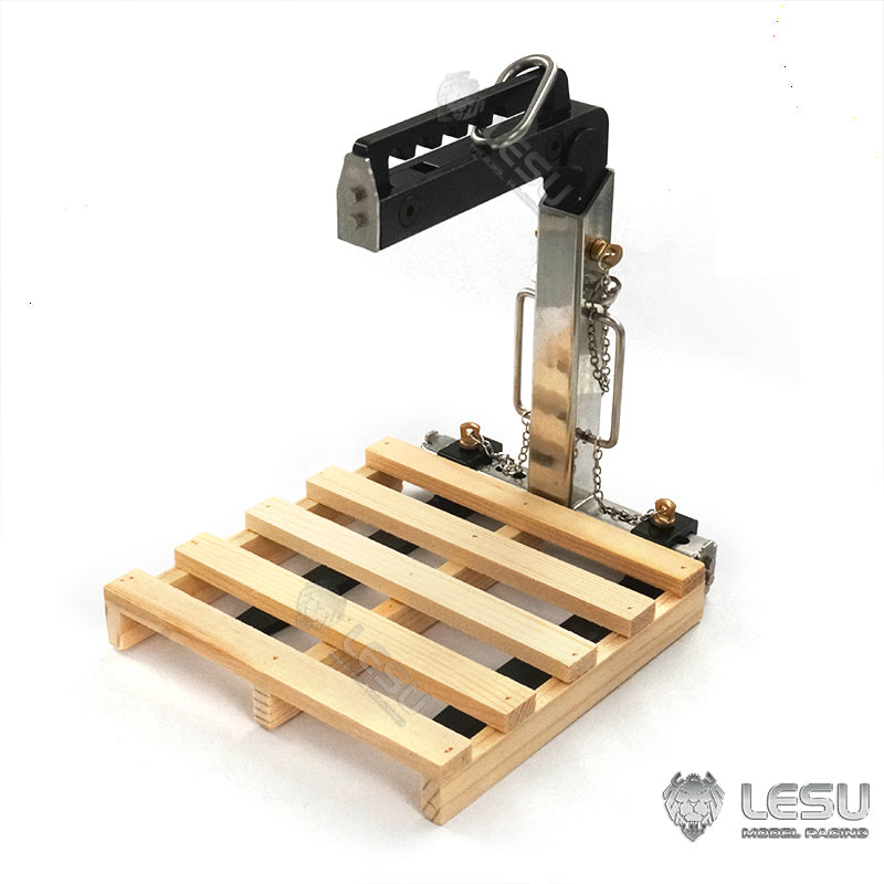 LESU 1/14 simulation remote control model toy truck crane manual balance metal plate fork attachment