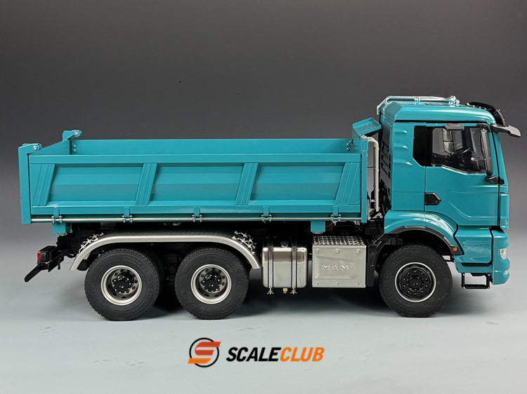 SCALECLUB 1/14 MAN TGS Mud Head Three-way Hydraulic Dump Full Metal Remote Control Truck Model
