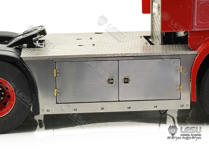 LESU RC tractor truck model toy metal pedal side skirt tool box set G-6247 for Tamiya 1/14 R470 R620 upgrade modification parts