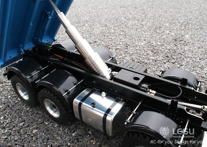 LESU 1/14 Tamiya MAN 8X8 full drive with differential lock bridge central differential hydraulic dump truck model