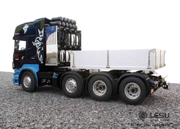 LESU1/14 Tamiya heavy tractor 8*8 remote control car model modified 280MM cargo box LS-20160303