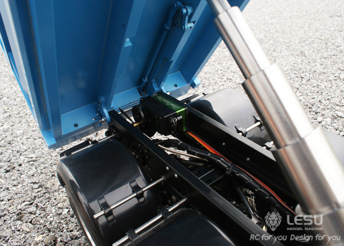 LESU 1/14 Tamiya MAN 8X8 full drive with differential lock bridge central differential hydraulic dump truck model