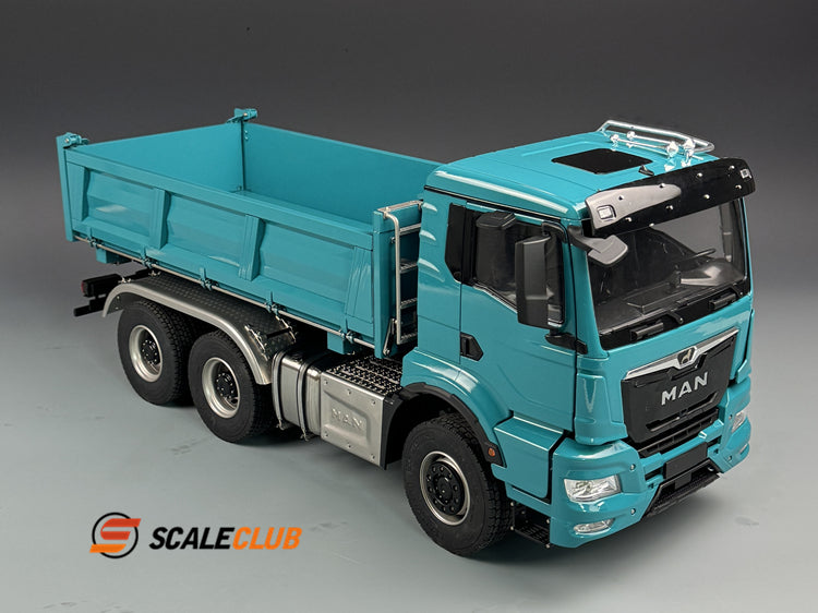 SCALECLUB 1/14 MAN TGS Mud Head Three-way Hydraulic Dump Full Metal Remote Control Truck Model