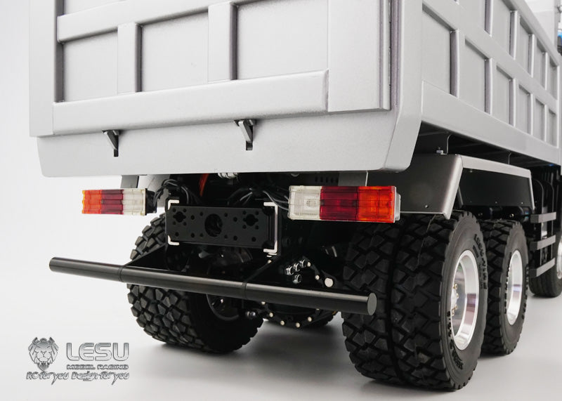 LESU 1/14 Tamiya Hino Truck Metal 6X6 High Torque Hydraulic Dump Truck Model Chinese Style LS-20130014-B