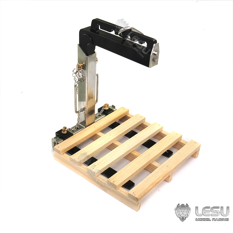LESU 1/14 simulation remote control model toy truck crane manual balance metal plate fork attachment