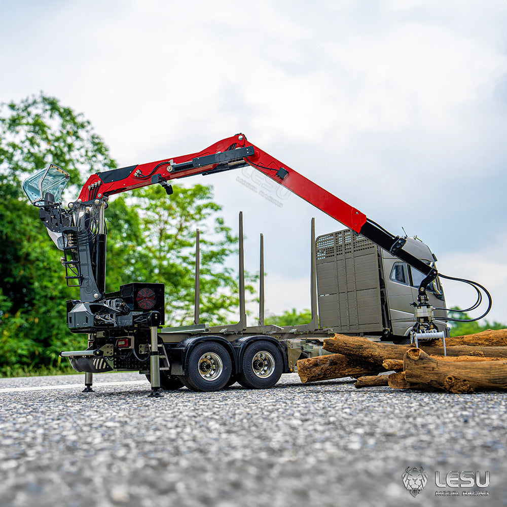 1/14 Truck Tractor Model Hydraulic Truck Crane Timber Crane with Flying Arm LS-A0002 Tamiya 8-way Valve
