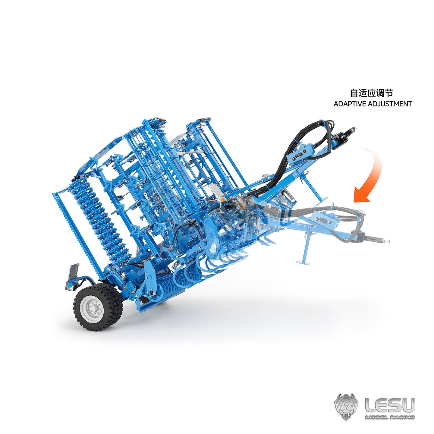 LESU 1/14 AOUE-1050 Tractor Attachment Kompaktomat K500 Seedbed Pre-sowing Soil Preparation Machine, Plow, and Seeder AT-C0061