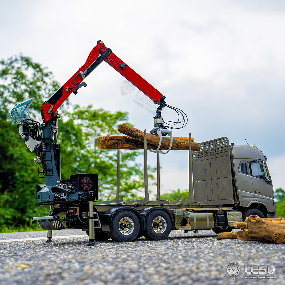 1/14 Truck Tractor Model Hydraulic Truck Crane Timber Crane with Flying Arm LS-A0002 Tamiya 8-way Valve