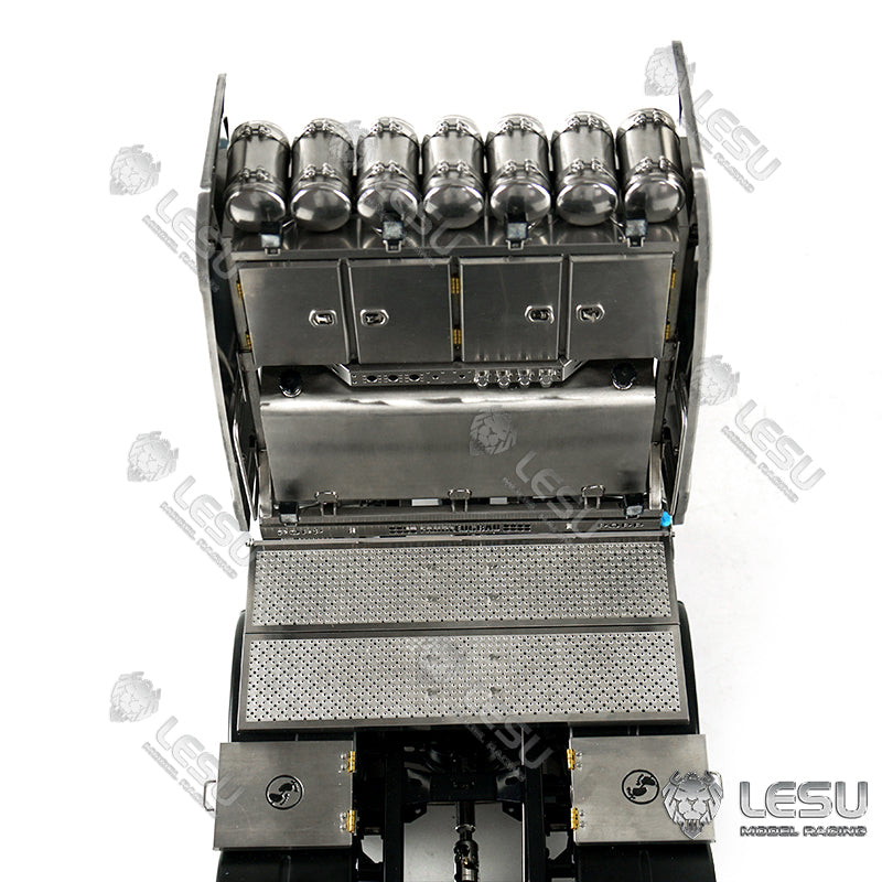 LESU 1/14 Truck Model Toy FH16 Heavy Towing Chassis 8X8 Full Drive Differential Lock Axle