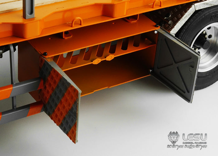 LESU LESU 1/14 Tamiya simulation modified remote control car truck model 6X4 flatbed truck transporter