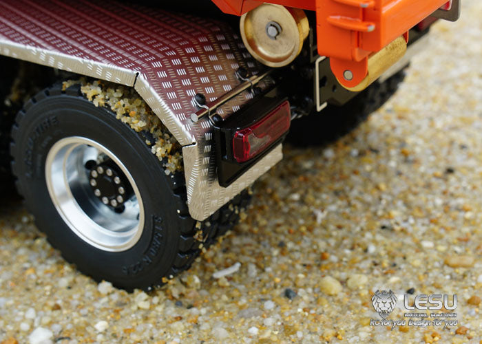 LESU 1/14 MAN TGS 8X8 four-axle drive metal dump truck hydraulic roll-on/roll-off full-unloading truck model