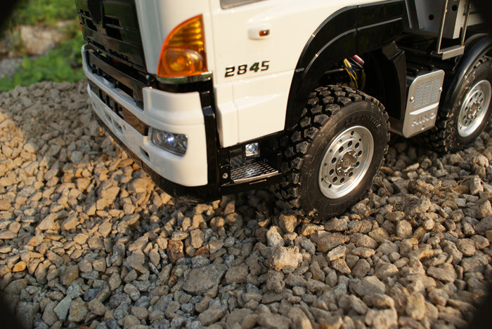 LESU 1/14 Hino Simulation Hydraulic Dump Truck Model Full Drive 8X8 Differential Lock Central Differential