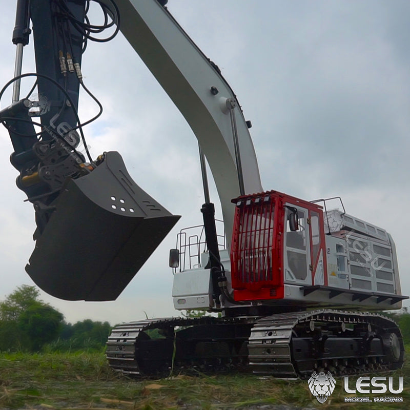 LESU 1/14 Engineering Hydraulic Excavator CAT 374F Modified Quick Release Tool Hydraulic Tilt Bucket Attachment