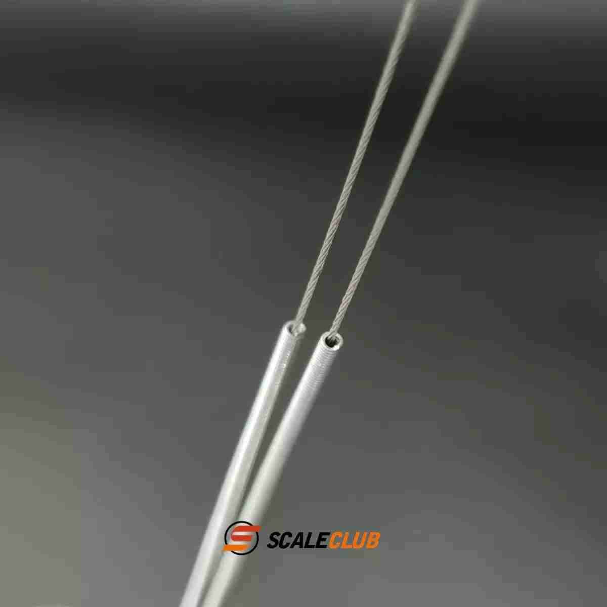Scaleclub Model 1 set Metal stainless steel lock differential pull wire spring cable Wire diameter: 1.6MM Length: 50CM