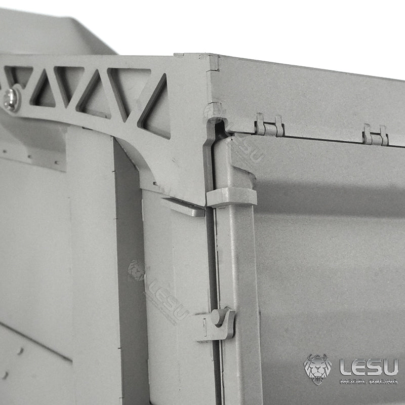 LESU 1/14 Tamiya truck remote control model toy hydraulic front cylinder 8*8 dump truck modified metal container