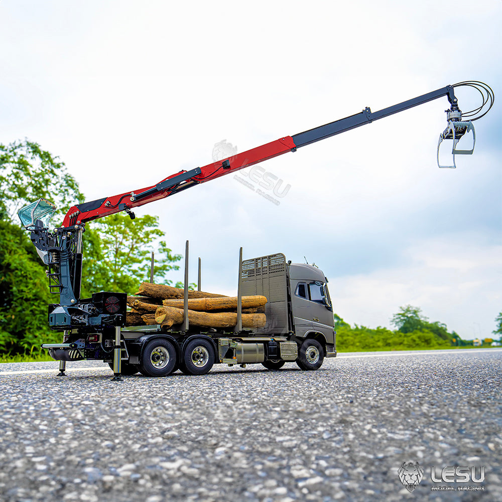 1/14 Truck Tractor Model Hydraulic Truck Crane Timber Crane with Flying Arm LS-A0002 Tamiya 8-way Valve