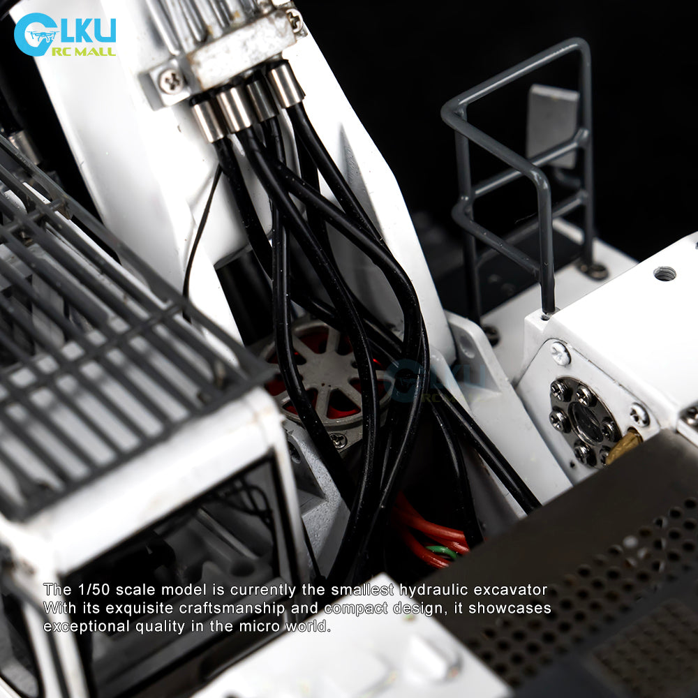 1/50 Hand-made Customized Remote Control Toy Metal Hydraulic Excavator Desktop RC Model