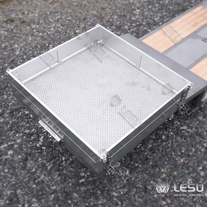 LESU 1/14 Tamiya hydraulic lift tailgate engineering trailer high load airbag suspension small wheel semi-trailer LS-A0020