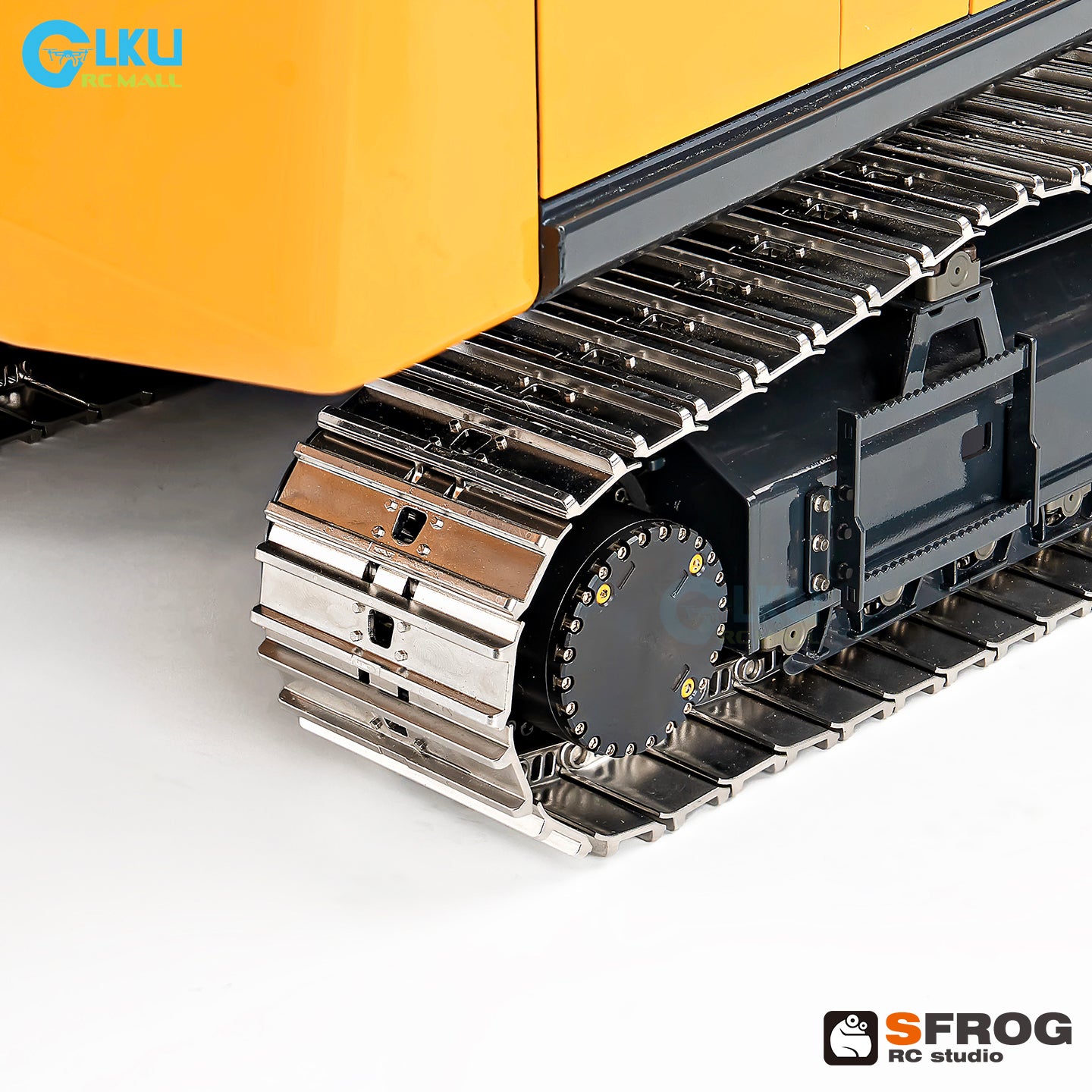 1/14 Sfrog model metal remote control E400 excavator model equipped with three pump system curved linear reversing valve