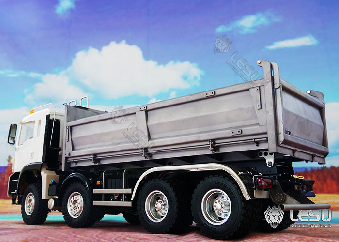 LESU 1/14 Tamiya MAN TGS 8X8 simulation model engineering vehicle hydraulic one-way bucket dump truck